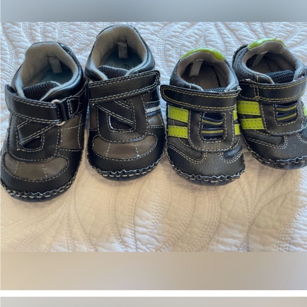 Koala kids Baby boy Stylish Black and Green Kids moccasins size 3 and 4